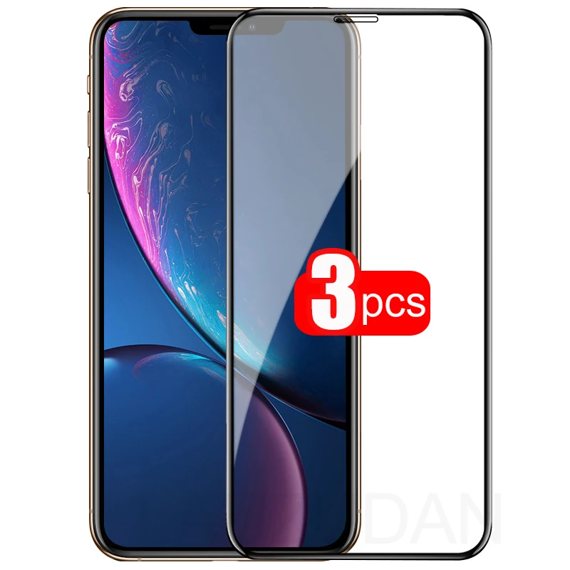 3 шт. полное покрытие защитное стекло на iPhone 11 7 8 6 6s Plus SE 2020 Защитная пленка для