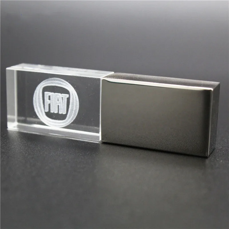Кристалл + металл модель Fiat USB флэш-накопитель 4 ГБ 8 16 32 64 драгоценный камень ручка