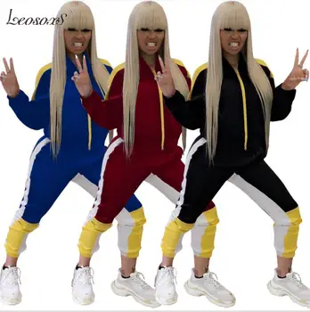 

Plus Size 2 Piece Set Sweatsuit Autumn Outfits Jacket Top+Pants Sweat Suits Two Piece Matching Sets Tracksuit Women