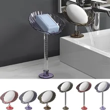 

Petals Perforated Free Standing Suction Cup Drain Rack Toilet Laundry Soap Dishes Non-perforated Storage Rack For Bathroom