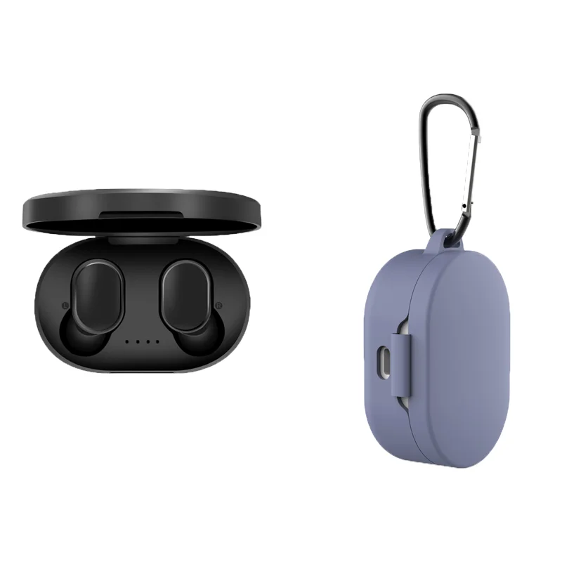 black gray A6S беспроводные наушники TWS для Xiaomi Redmi Airdots, наушники Bluetooth 5,0, наушники с шумоподавлением, микрофон для iPhone, huawei, samsung - Цвет: black gray