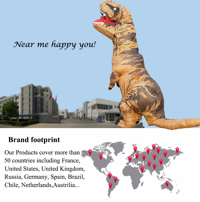 Anime Cospaly Adult Men T REX Costume Inflatable Dinosaur t-rex Mascot Costume Adultos Halloween Dinosaur Costume for Kids Women (3)