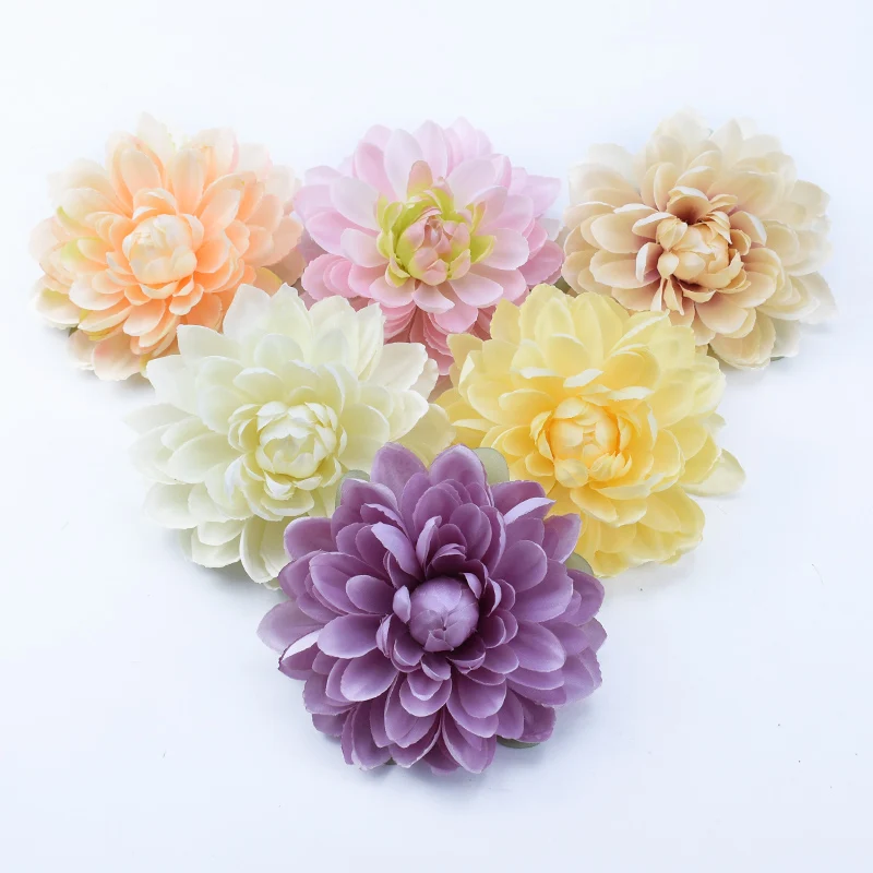 5PCS wholesale Artificial flowers wedding decorative flowers for scrapbooking wall flores christmas home decorations diy a cap