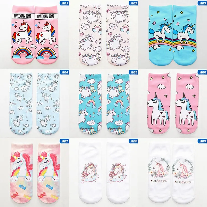 

New Funny 3d Print Socks Cute 3D Unicorn Character Unisex Socks Hot Women Unisex Fashion Sox Cartoon Sox