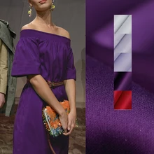 140 см шириной 220 г/м сплошной цвет красный фиолетовый хлопок ткань для летнего платья куртка брюки DE1103