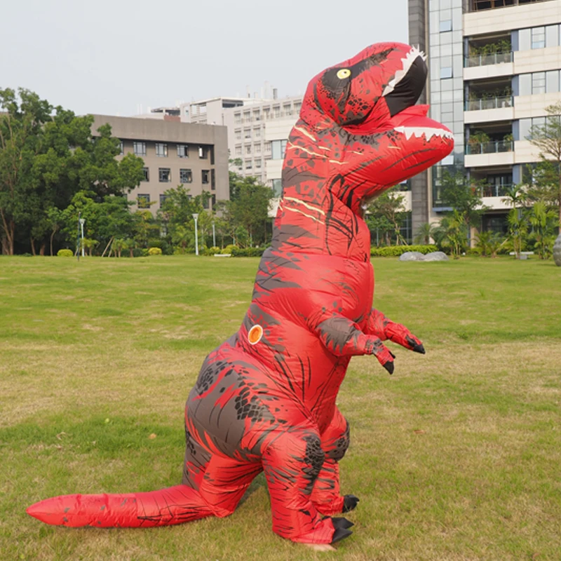 Anime Cospaly Dinosaur Inflatable Willy Costume Adult Halloween Fancy Dress Full Body Suit Battery Fan Operated Inflating T Rex (7)