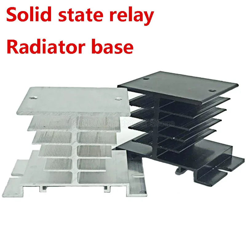 

1Pcs SSR Solid State Relay Radiator Aluminum Heat Sink Dissipation Radiator Black White Suitable For 10A-120A SSR Relay