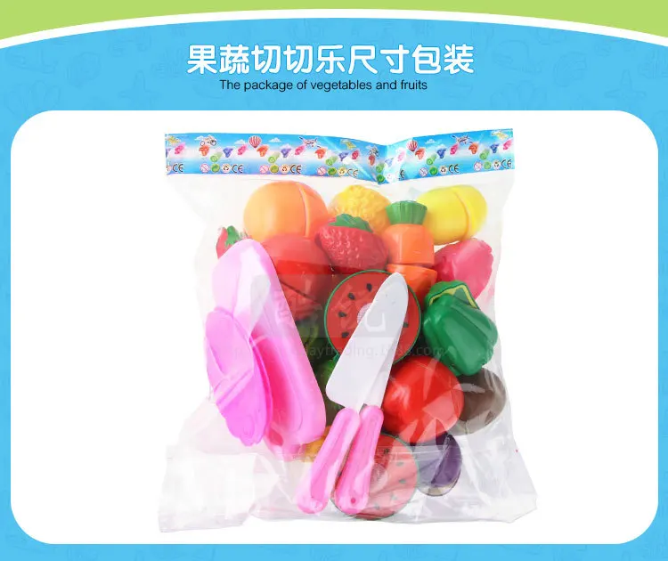 Кухонный игровой домик, игрушки, 25 штук, слайсер для фруктов и овощей, модель для девочек, обучающие средства