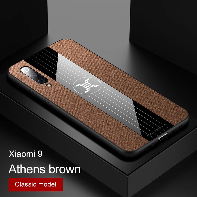 Brown No Ring Для Xiaomi Mi 9 чехол Роскошный тканевый Чехол ударопрочный жесткий чехол для xiomi Xiaomi Mi 8 Lite 9 SE 9T чехол для телефона металлический держатель кольца - Цвет: Brown No Ring