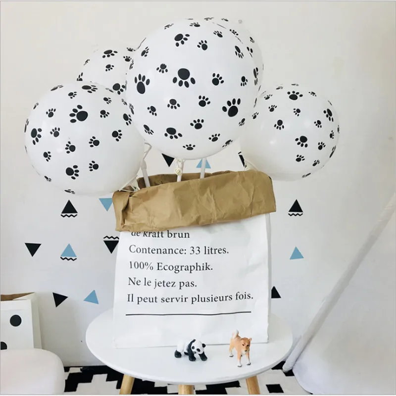 20 шт 3 2 грамма собака лодыжки латексный шар мультфильм печать воздушный Лапа