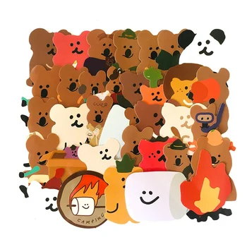 

34Pcs/Set Cute Animal Koala Fodder Stickers Package Hand Books Cartoon Diary Creative Diy Translucent Paste Tools Stationery