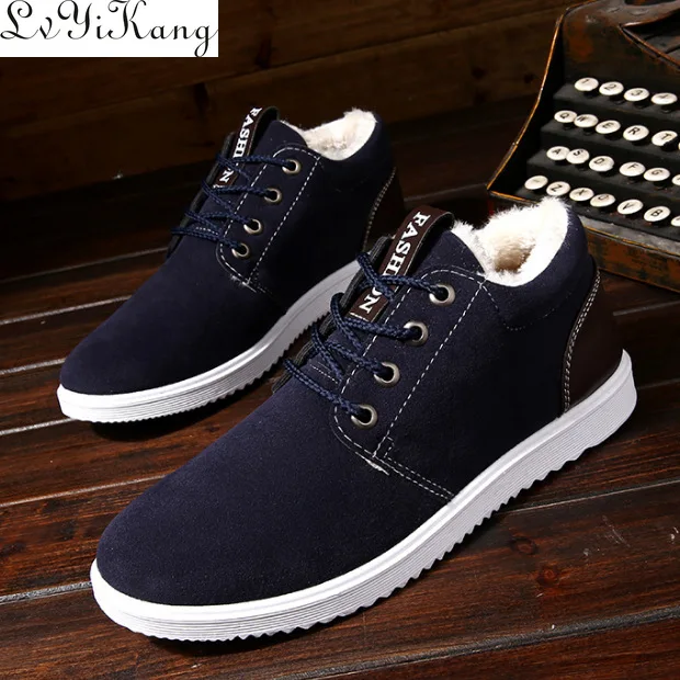 Зимние ботинки мужская кожаная зимняя обувь мужские рандомные теннисные