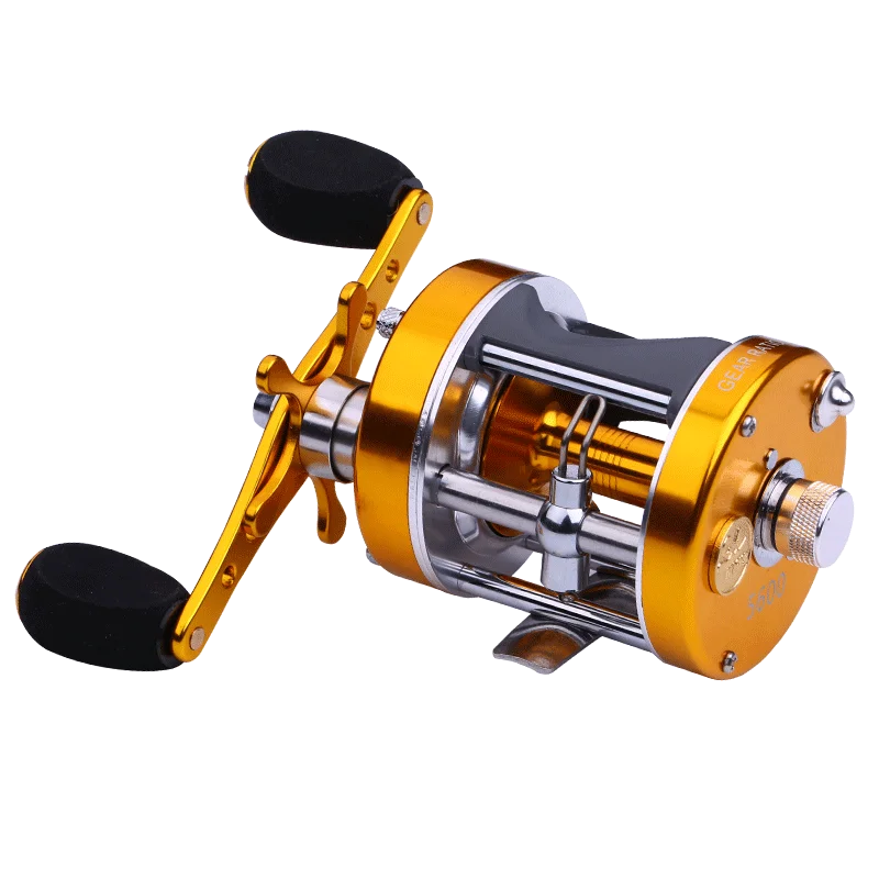 6000s Cast Drum Baitcasting Reel Wheel Anchor Fishing Reel 6+1 Ball Bearing Distant Wheel 7kg Drag 
