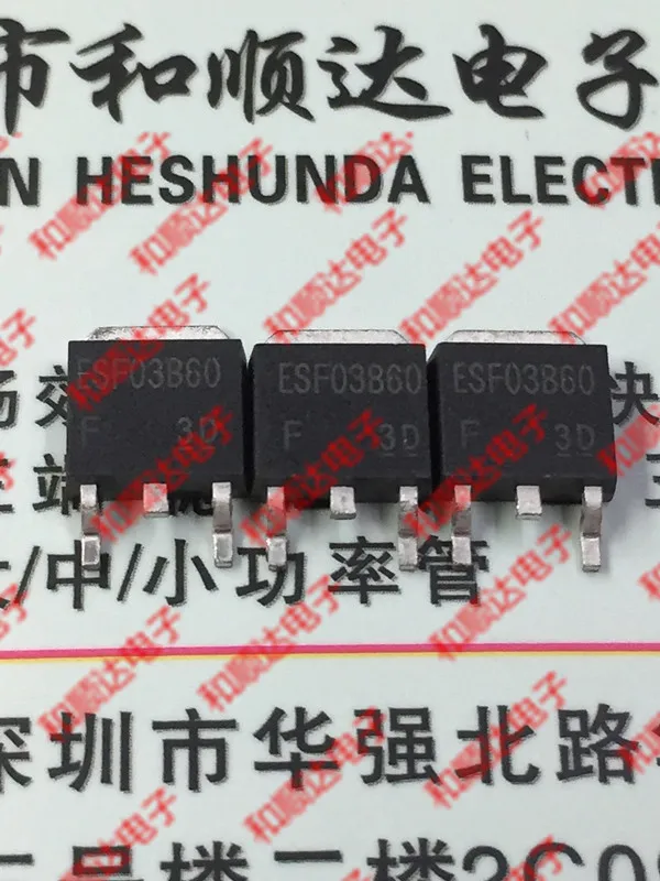 /5 предметов в лоте, ESF03N60-252 600V 3A