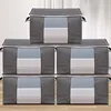 Foldable Closet Organizer Clothing Storage Bags Blankets Storage With Clear Window, Reinforced Handle and Sturdy Zipper 2