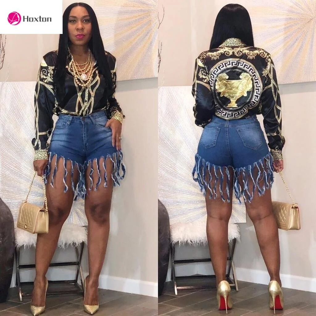 

Women Summer Slim Fit High Waisted Denim Shorts Vintage Mini Jeans Pants