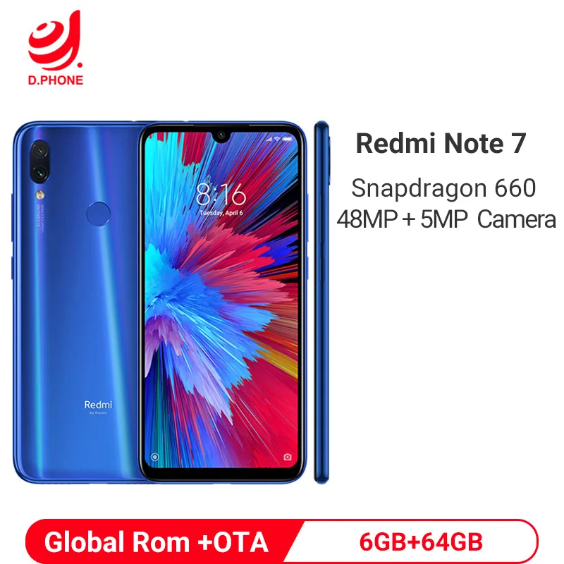 Цена Xiaomi Redmi Note 7 6 ГБ ОЗУ 64 Гб ПЗУ Snapdragon 660 Octa Core 6,3