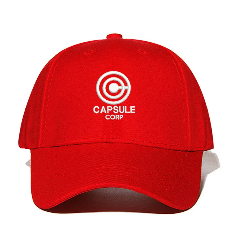 Red Чехол Capsule Corp. Dragon Ball Dad Hat аниме песня хлопок Бейсболка с вышивкой унисекс бейсболки мужские и женские праздничные Прямая поставка - Цвет: Red