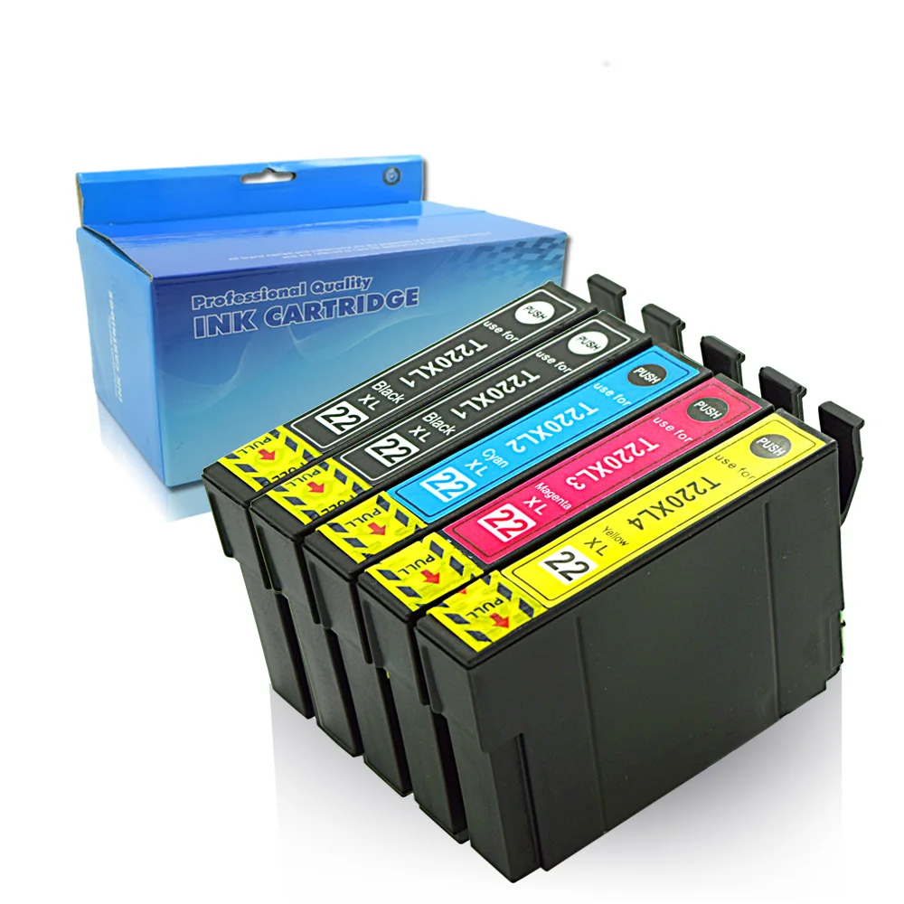 5pk Epson 220xl T220 чернильный картридж совместимый с обозначением яркости детской