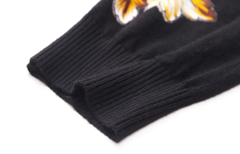 Черный золотой дракон печати свитер пуловер для мужчин повседневные Клубные вечерние DJ одежда осень 2019 свитер Мужская Джерси Одежда