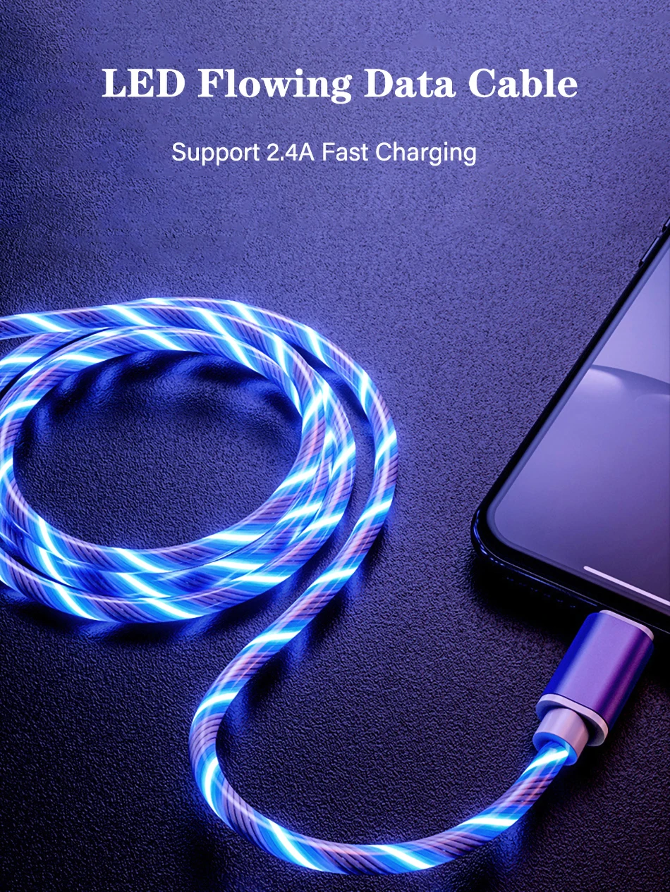 Светодиодный светящийся светодиодный модуль панели управления USB/type C/зарядное устройство с интерфейсом Lightning Кабель для iphone 6s Samsung Galaxy S8 A50 USB C кабели для мобильных телефонов