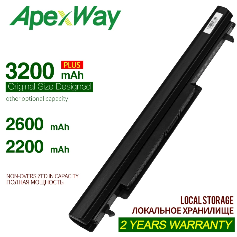 ApexWay 3200 мАч Аккумулятор для ноутбука для ASUS A31-K56 A32-K56 A41-K56 A42-K56 A56CM A56V A46CR505C s56c K46 K56 A46C A56