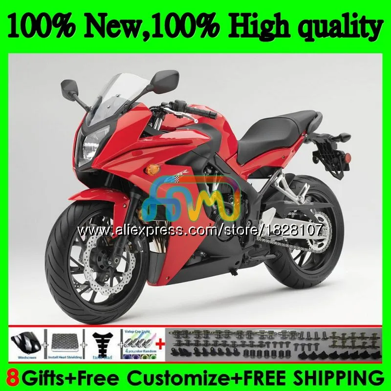 CBR-650F для HONDA CBR фабрика красная 650 F CBR650F, возрастом 11, 12, 13, 14, 15, 83BS. 4 CBR650 F CBR 650F 2011 2012 2013 обтекатель