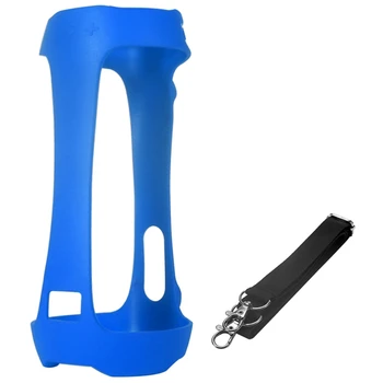 

Silicone Case Cover with Strap Carabiner for JBL Pulse 4 Bluetooth Speaker(Blue)