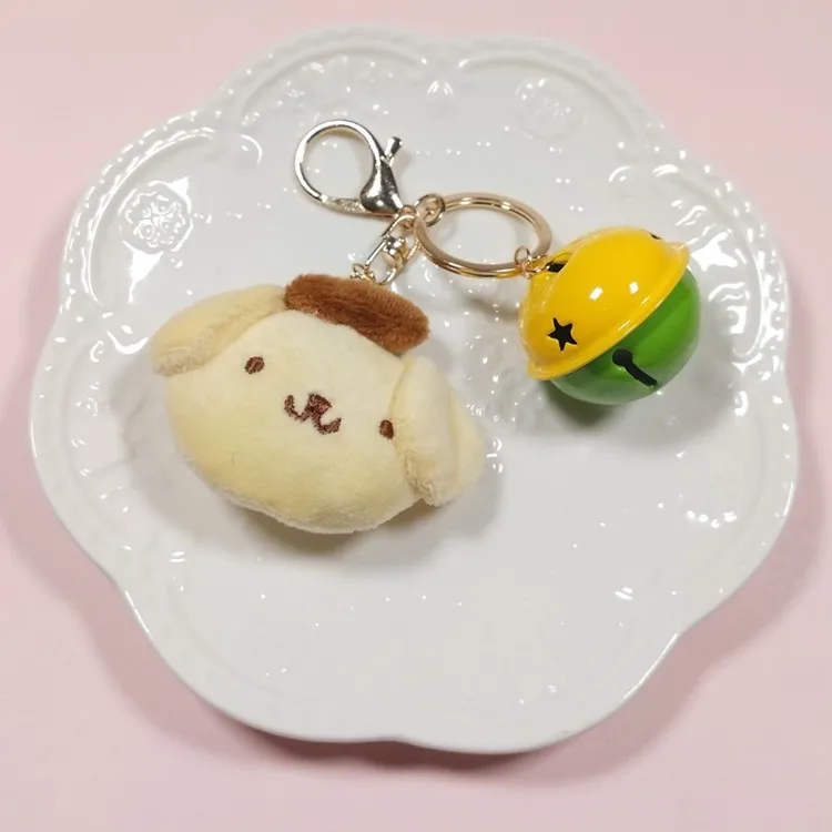 Мультяшный пудинг My melody Cinnamoroll Собака плюшевые брелки мороженое плюшевая игрушка подвеска мягкие чучела животные куклы дети девочки - Цвет: Белый