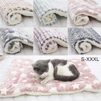 

Soft Flannel Pet Mat dog Bed Winter Thicken Warm Cat Dog Blanket puppy Sleeping Cover Towel cushion for small Medium large dogs