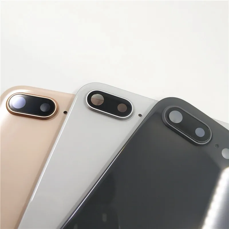 Хорошее качество для Apple iPhone 8 Plus iPhone8+ плюс Задняя крышка батареи стеклянный корпус чехол+ объектив для рамы камеры+ логотип