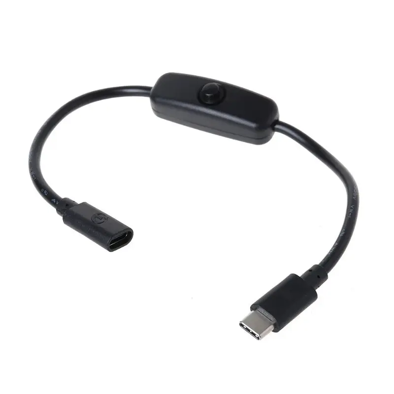 

Type C Male to Female USB-C Extension Cable With ON/OFF Switch for Raspberry Pi 4 Android Whosale&Dropship
