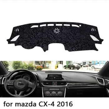 

Rose Pattern Non-slip Dashmat Dash Mat Dashboard Cover Pad Cover Carpet Car Sticker for m-azda 3 2014 2015 2016 2017 Car Styling