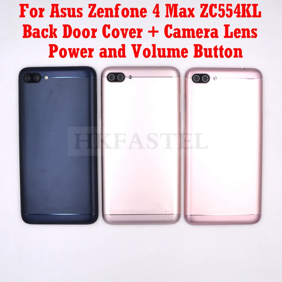 Корпус ZC554KL для Asus Zenfone 4 Max ZC554KL, задняя крышка для аккумулятора, лоток для sim-карт SD, Кнопка громкости питания