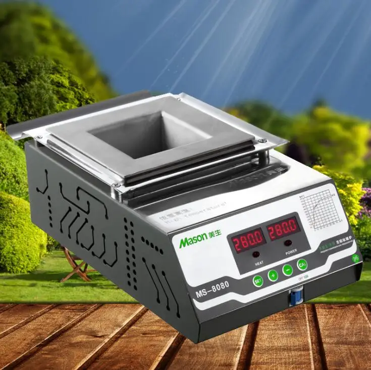 MS-8080 Lead-free solder pot Smart Digital display 400w melt tin 2.1KG temperat