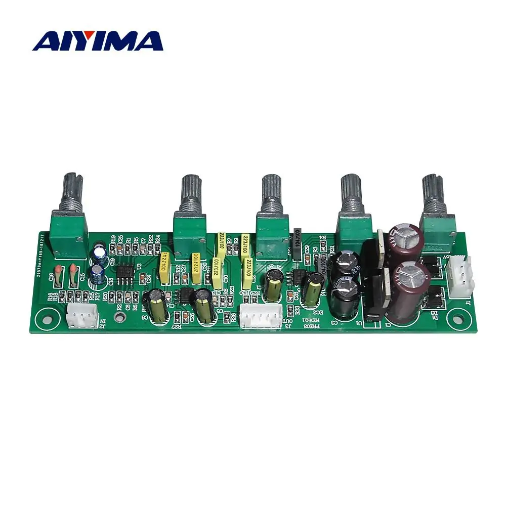 

AIYIMA 2.1 Home Theater Preamp Tone Board NE5532 Subwoofer Preamplifier With Treble Bass Low Frequency Independent Adjustment