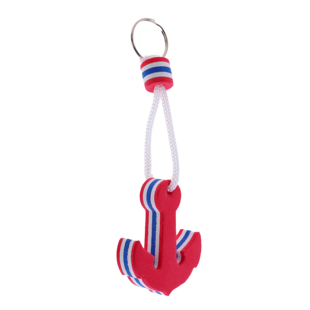 Anchor Shaped Foam Floating Key Chain Key Ring for Boating, Kayaking, Canoeing, Surfing and Swimming