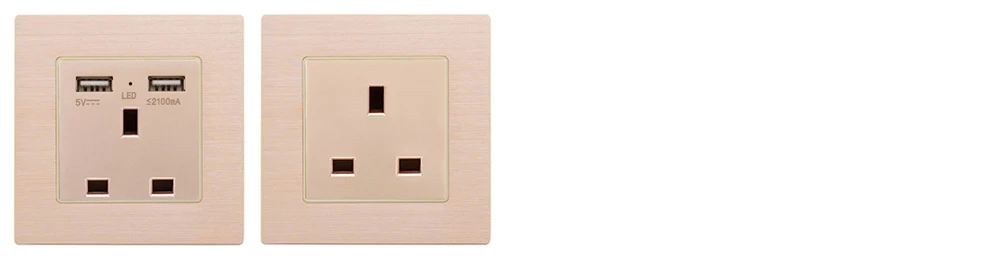 Atlectric UK стандартная настенная розетка с двойной Электророзетка с usb-разъемом адаптер питания для мобильного Enchufe 86 мм * 86 мм
