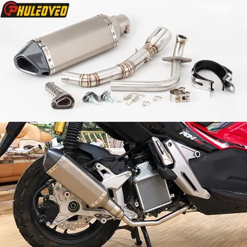 For Honda ADV 150 2019-2021 Motorcycle Exhaust Full System Manifold Header Tube Connecter with Escape Moto Exhaust Muffler Pot