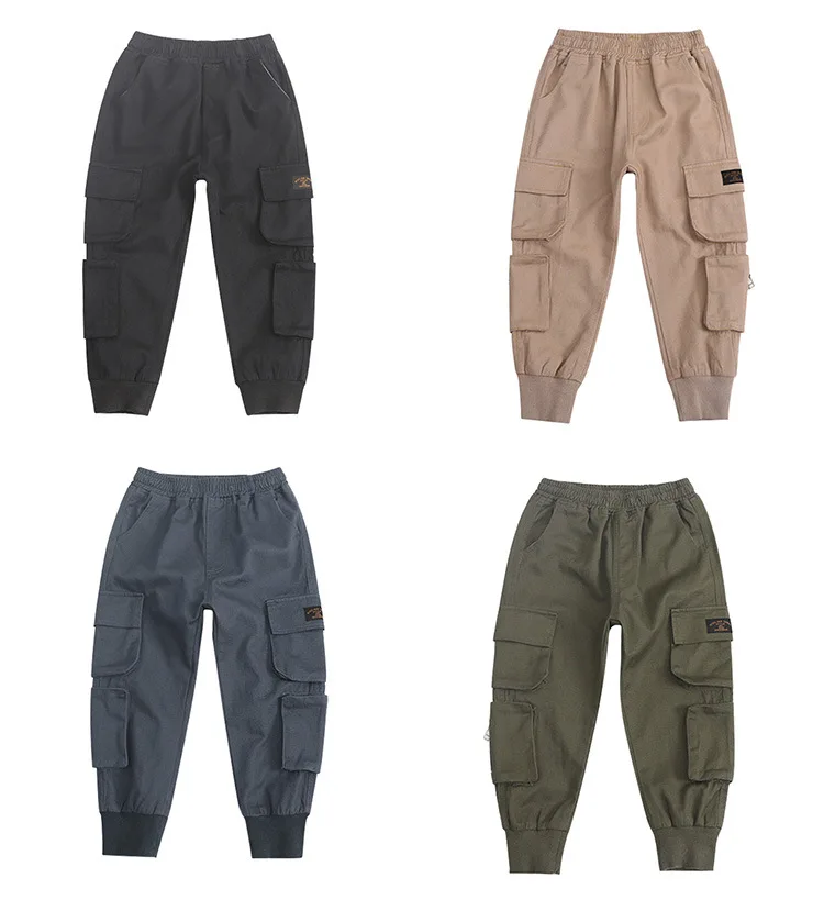 CHILDREN'S Trousers New Style Spring And Autumn Boys' Casual Pants Korean-style Fashion Big Boy Loose Bib Overall Handsome