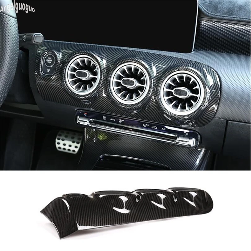 For Mercedes Benz A class W177 2019-21 Car Center console panel air conditioner outlet frame cover Headlight switch sticker LHD