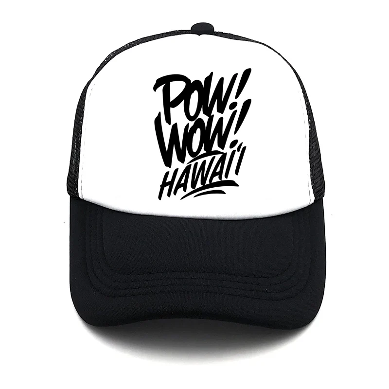 Product color Новая Кепка pow wow hawaii летняя бейсболка с буквенным принтом для мужчин шапки женский рюкзак s для взрослых чистая Солнцезащитная бейсболка - Цвет: Product color
