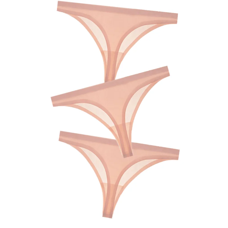 As shown 3 шт., женские стринги, стринги, сексуальные, низкая посадка, бесшовные трусики, одноцветные, стринги для женщин, невидимого размера плюс, нижнее белье, женское нижнее белье - Цвет: As shown