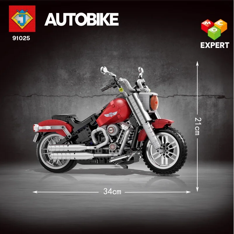Новинка, 1251 шт., серия Technic, Harley, мотоцикл, Davidson, толстая модель, строительные наборы, блоки, кирпичи, детские рождественские игрушки, подарок 10269