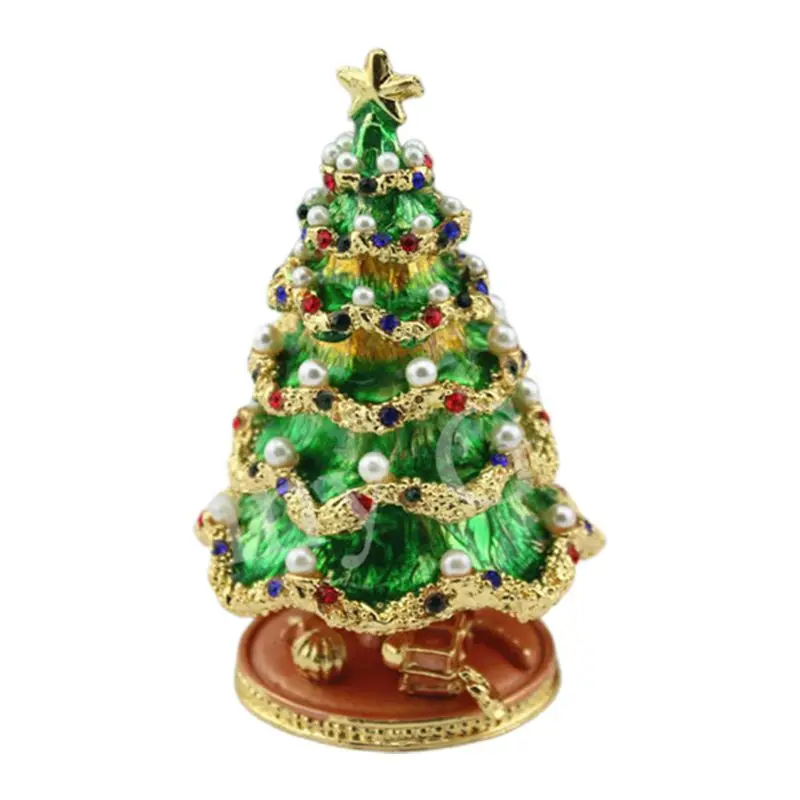 Рождественская елка, коробка для безделушек, органайзер для ювелирных изделий, коробка для безделушек, уникальный подарок X3UD