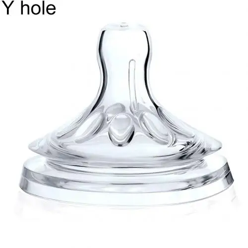Y Hole Антибликовость силиконовая широкая шея натуральный Ниппель для Philips Avent Baby Bottle - Цвет: Y Hole