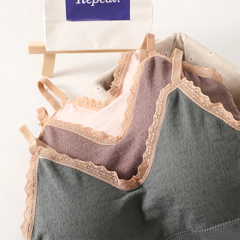 Lace Rim Tube Top Bras for Women Seamless Crop Top