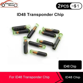 

KEYECU Car Key Chip Blank Aftermarket ID48 Chip Auto Transponder Chip Glass ID 48 Unlock Chip