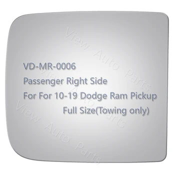 baratas Para Dodge Ram Espelho Retrovisor De Vidro Superior Espelho De Reboque De Vidro Para 2010-2019 Dodge Ram Passageiro Lado Direito Captador