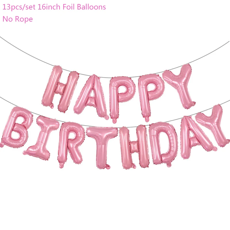 С Днем Рождения 1 день рождения Декор мальчики девочки 1 год первый день рождения принадлежности воздушные Шары Баннер торт Топпер детский душ Декор - Цвет: 13pcs Balloons